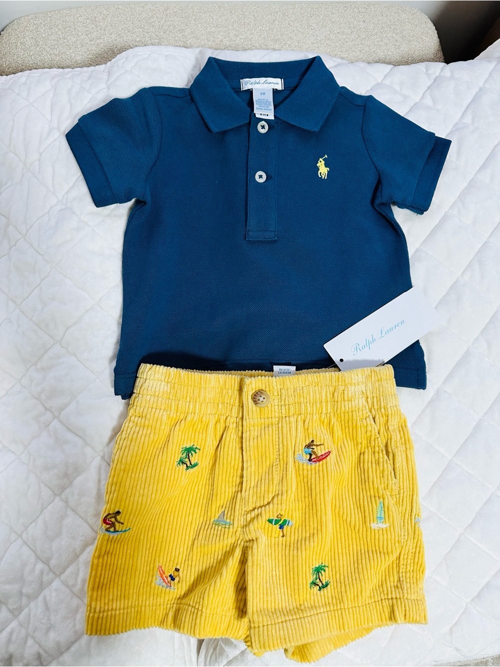 Ralph Lauren Navy Polo with Yellow Pony